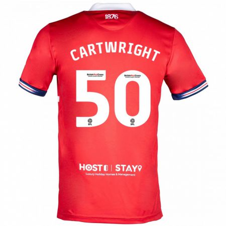 Kandiny Ženy Fin Cartwright #50 Červená Dresy Hazai Csapatmez 2023/24 Triĭká