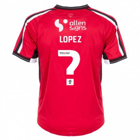 Kandiny Ženy Jersey Lopez #0 Červená Dresy Hazai Csapatmez 2023/24 Triĭká