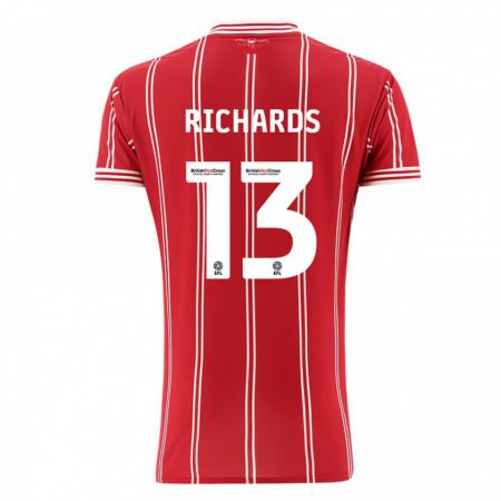 Kandiny Ženy Harvey Wiles-Richards #13 Červená Dresy Hazai Csapatmez 2023/24 Triĭká