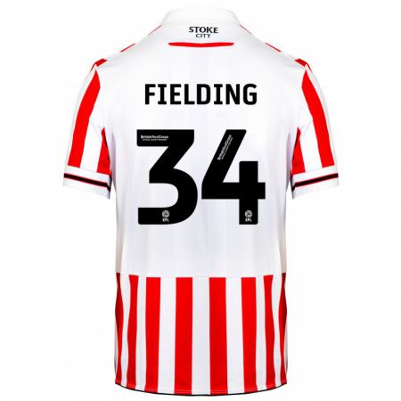 Kandiny Ženy Frank Fielding #34 Červená Biela Dresy Hazai Csapatmez 2023/24 Triĭká