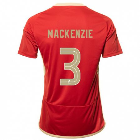 Kandiny Ženy Jack Mackenzie #3 Červená Dresy Hazai Csapatmez 2023/24 Triĭká