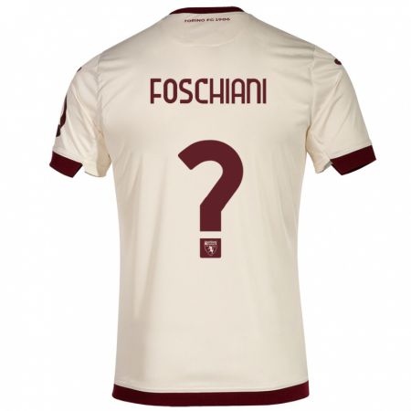 Kandiny Ženy Francesco Foschiani #0 Šampanské Dresy Idegenbeli Csapatmez 2023/24 Triĭká