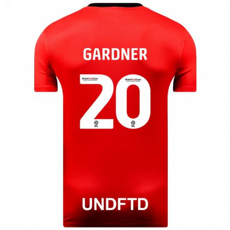 Kandiny Ženy Gary Gardner #20 Červená Dresy Idegenbeli Csapatmez 2023/24 Triĭká