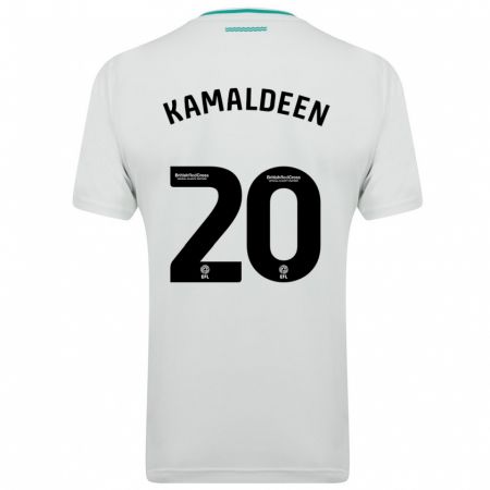 Kandiny Ženy Kamaldeen Sulemana #20 Biely Dresy Idegenbeli Csapatmez 2023/24 Triĭká