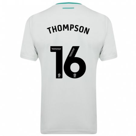 Kandiny Ženy Emma Thompson #16 Biely Dresy Idegenbeli Csapatmez 2023/24 Triĭká