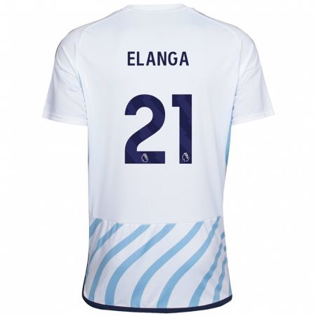 Kandiny Ženy Anthony Elanga #21 Biela Modrá Dresy Idegenbeli Csapatmez 2023/24 Triĭká