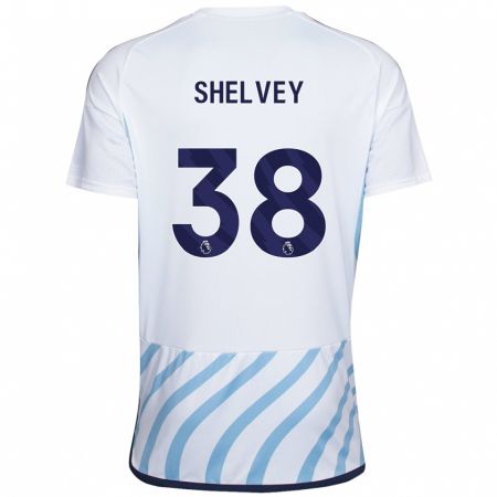 Kandiny Ženy George Shelvey #38 Biela Modrá Dresy Idegenbeli Csapatmez 2023/24 Triĭká