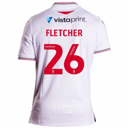 Kandiny Ženy Steven Fletcher #26 Biely Dresy Idegenbeli Csapatmez 2023/24 Triĭká