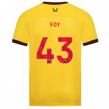 Kandiny Ženy Gus Foy #43 Žltá Dresy Idegenbeli Csapatmez 2023/24 Triĭká