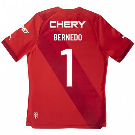 Kandiny Ženy Vicente Bernedo #1 Červená Dresy Idegenbeli Csapatmez 2023/24 Triĭká