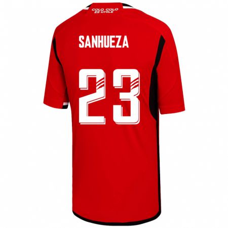 Kandiny Ženy Nicol Sanhueza #23 Červená Dresy Idegenbeli Csapatmez 2023/24 Triĭká