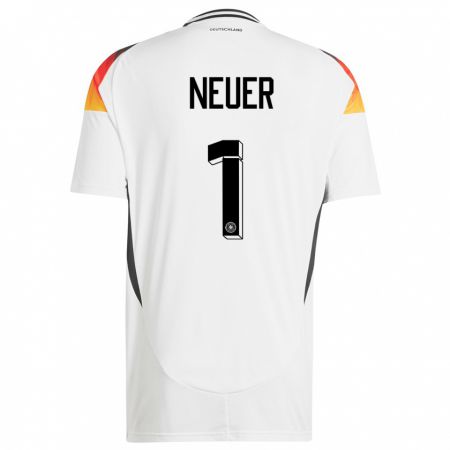 Kandiny Deti Nemecko Manuel Neuer #1 Biely Dresy Hazai Csapatmez 24-26 Triĭká