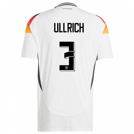 Kandiny Deti Nemecko Lukas Ullrich #3 Biely Dresy Hazai Csapatmez 24-26 Triĭká