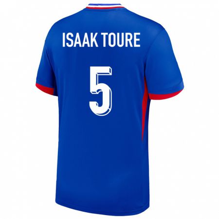 Kandiny Deti Francúzsko Souleymane Isaak Toure #5 Modrá Dresy Hazai Csapatmez 24-26 Triĭká
