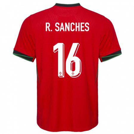 Kandiny Deti Portugalsko Renato Sanches #16 Červená Dresy Hazai Csapatmez 24-26 Triĭká