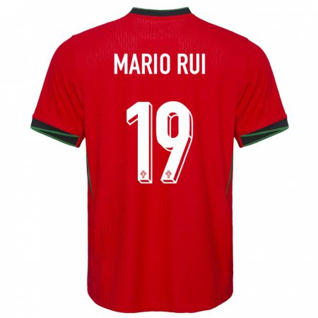Kandiny Deti Portugalsko Mario Rui #19 Červená Dresy Hazai Csapatmez 24-26 Triĭká