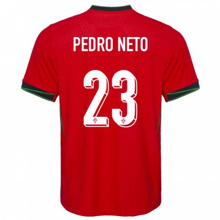 Kandiny Deti Portugalsko Pedro Neto #23 Červená Dresy Hazai Csapatmez 24-26 Triĭká