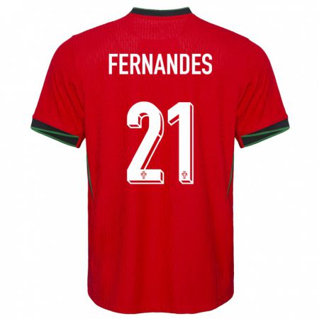 Kandiny Deti Portugalsko Mateus Fernandes #21 Červená Dresy Hazai Csapatmez 24-26 Triĭká