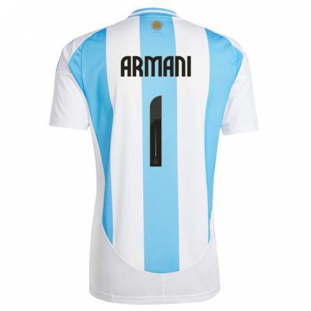 Kandiny Deti Argentína Franco Armani #1 Biela Modrá Dresy Hazai Csapatmez 24-26 Triĭká