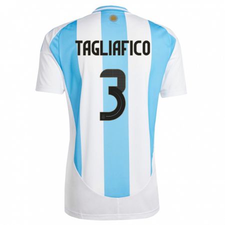 Kandiny Deti Argentína Nicolas Tagliafico #3 Biela Modrá Dresy Hazai Csapatmez 24-26 Triĭká