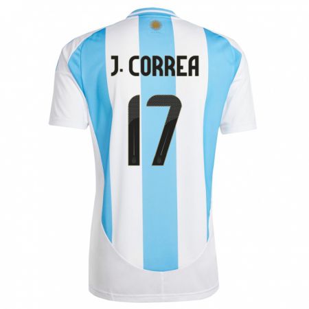 Kandiny Deti Argentína Joaquin Correa #17 Biela Modrá Dresy Hazai Csapatmez 24-26 Triĭká