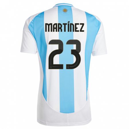 Kandiny Deti Argentína Emiliano Martinez #23 Biela Modrá Dresy Hazai Csapatmez 24-26 Triĭká