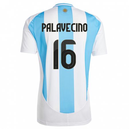 Kandiny Deti Argentína Nicolas Palavecino #16 Biela Modrá Dresy Hazai Csapatmez 24-26 Triĭká