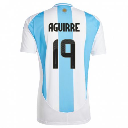 Kandiny Deti Argentína Brian Aguirre #19 Biela Modrá Dresy Hazai Csapatmez 24-26 Triĭká