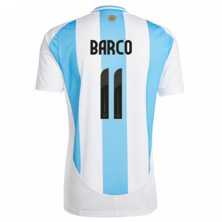 Kandiny Deti Argentína Ezequiel Barco #11 Biela Modrá Dresy Hazai Csapatmez 24-26 Triĭká