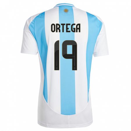 Kandiny Deti Argentína Francisco Ortega #19 Biela Modrá Dresy Hazai Csapatmez 24-26 Triĭká