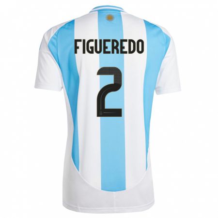 Kandiny Deti Argentína Leandro Figueredo #2 Biela Modrá Dresy Hazai Csapatmez 24-26 Triĭká