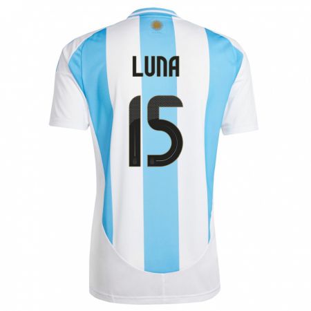 Kandiny Deti Argentína Alex Luna #15 Biela Modrá Dresy Hazai Csapatmez 24-26 Triĭká