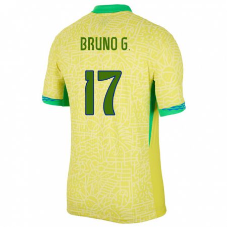 Kandiny Deti Brazília Bruno Guimaraes #17 Žltá Dresy Hazai Csapatmez 24-26 Triĭká