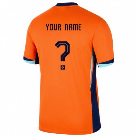 Kandiny Deti Holandsko Tvoje Meno #0 Oranžová Dresy Hazai Csapatmez 24-26 Triĭká