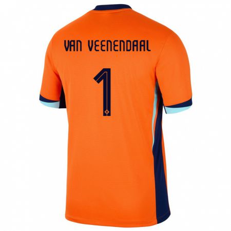 Kandiny Deti Holandsko Sari Van Veenendaal #1 Oranžová Dresy Hazai Csapatmez 24-26 Triĭká