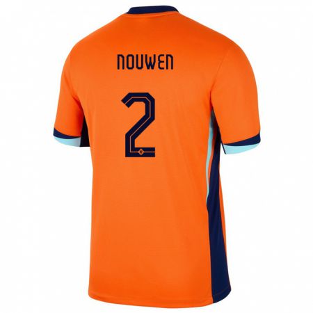 Kandiny Deti Holandsko Aniek Nouwen #2 Oranžová Dresy Hazai Csapatmez 24-26 Triĭká