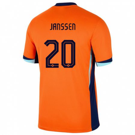 Kandiny Deti Holandsko Dominique Janssen #20 Oranžová Dresy Hazai Csapatmez 24-26 Triĭká
