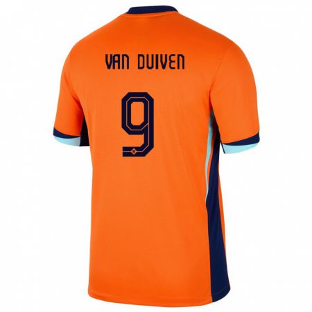 Kandiny Deti Holandsko Jason Van Duiven #9 Oranžová Dresy Hazai Csapatmez 24-26 Triĭká