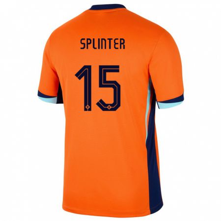 Kandiny Deti Holandsko Ilias Splinter #15 Oranžová Dresy Hazai Csapatmez 24-26 Triĭká