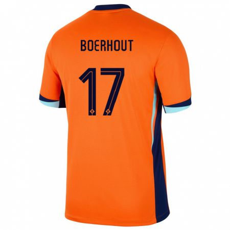 Kandiny Deti Holandsko Yoram Boerhout #17 Oranžová Dresy Hazai Csapatmez 24-26 Triĭká