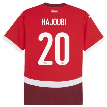 Kandiny Deti Švajčiarsko Amin Hajoubi #20 Červená Dresy Hazai Csapatmez 24-26 Triĭká