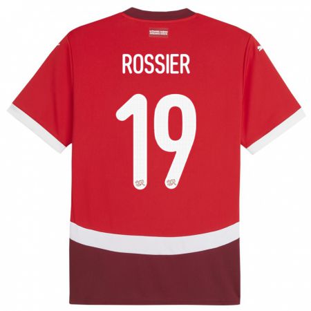 Kandiny Deti Švajčiarsko Evan Rossier #19 Červená Dresy Hazai Csapatmez 24-26 Triĭká