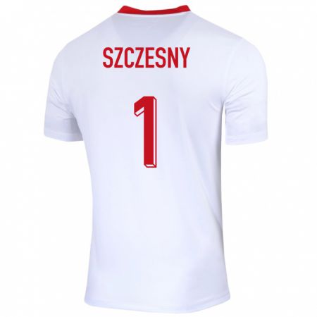 Kandiny Deti Poľsko Wojciech Szczesny #1 Biely Dresy Hazai Csapatmez 24-26 Triĭká