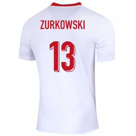 Kandiny Deti Poľsko Szymon Zurkowski #13 Biely Dresy Hazai Csapatmez 24-26 Triĭká