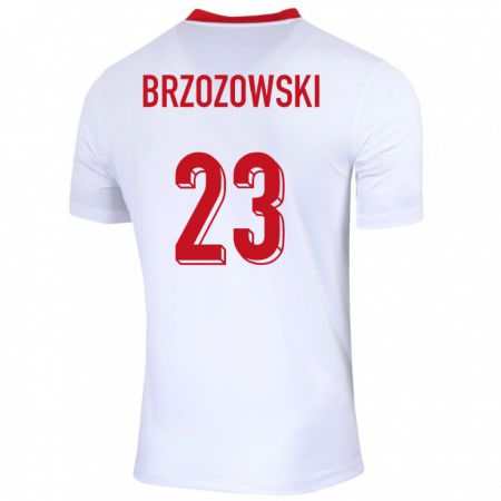 Kandiny Deti Poľsko Milosz Brzozowski #23 Biely Dresy Hazai Csapatmez 24-26 Triĭká