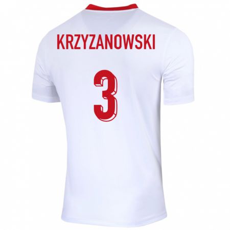 Kandiny Deti Poľsko Jakub Krzyzanowski #3 Biely Dresy Hazai Csapatmez 24-26 Triĭká