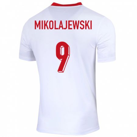 Kandiny Deti Poľsko Daniel Mikolajewski #9 Biely Dresy Hazai Csapatmez 24-26 Triĭká
