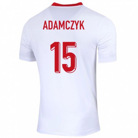 Kandiny Deti Poľsko Nico Adamczyk #15 Biely Dresy Hazai Csapatmez 24-26 Triĭká