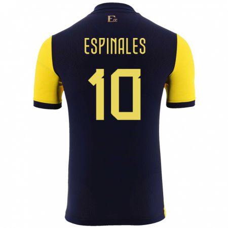 Kandiny Deti Ekvádor Joselyn Espinales #10 Žltá Dresy Hazai Csapatmez 24-26 Triĭká