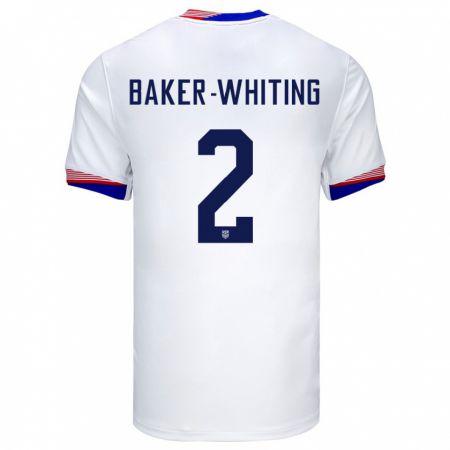 Kandiny Deti Americké Reed Baker Whiting #2 Biely Dresy Hazai Csapatmez 24-26 Triĭká